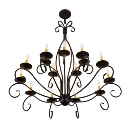Meyda Tiffany Sienna 15 Light 48" Wide Taper Candle Style Chandelier
