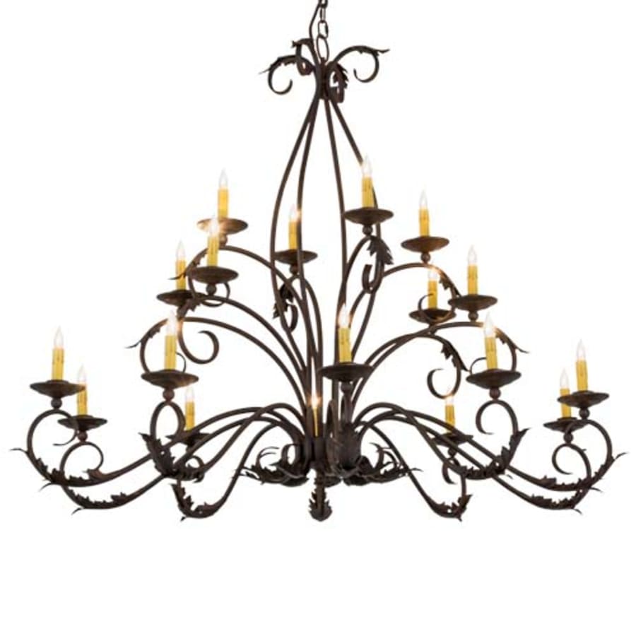Meyda Tiffany Long Windsor 18 Light 40" Wide Taper Candle Style Chandelier