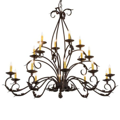 Meyda Tiffany Long Windsor 18 Light 40" Wide Taper Candle Style Chandelier