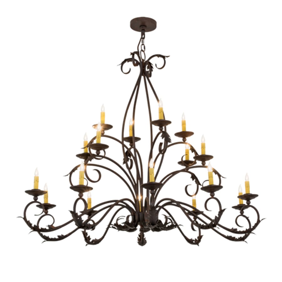 Meyda Tiffany Long Windsor 18 Light 40" Wide Taper Candle Style Chandelier