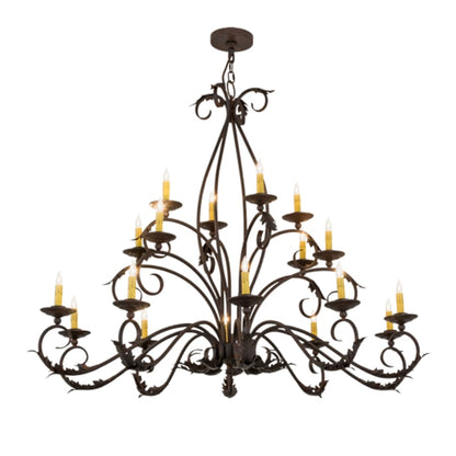 Meyda Tiffany Long Windsor 18 Light 40" Wide Taper Candle Style Chandelier