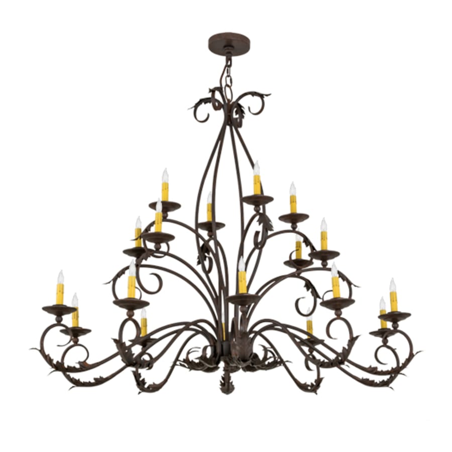 Meyda Tiffany Long Windsor 18 Light 40" Wide Taper Candle Style Chandelier