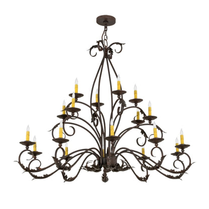 Meyda Tiffany Long Windsor 18 Light 40" Wide Taper Candle Style Chandelier