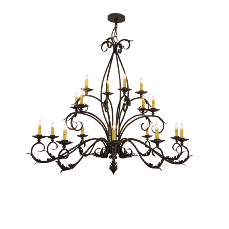 Meyda Tiffany Long Windsor 18 Light 40" Wide Taper Candle Style Chandelier