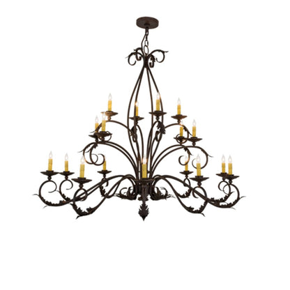 Meyda Tiffany Long Windsor 18 Light 40" Wide Taper Candle Style Chandelier