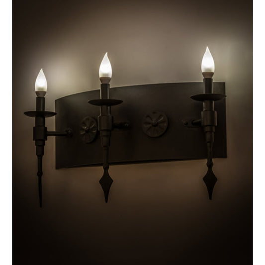 Meyda Tiffany Warwick 3 Light 12" Tall Wall Sconce