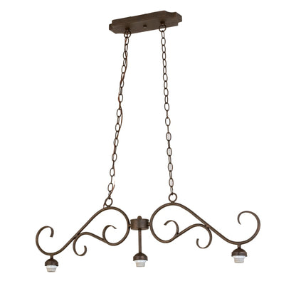 Meyda Tiffany Bristol 3 Light 48" Wide Linear Pendant