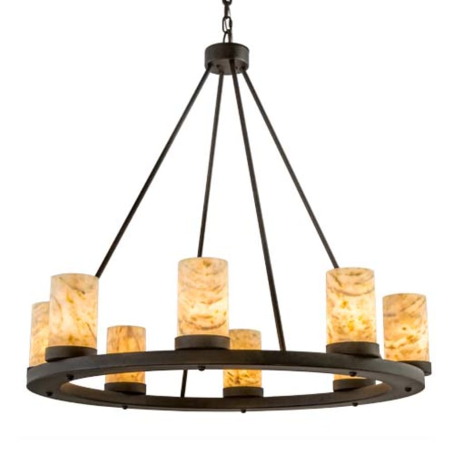 Meyda Tiffany Loxley Jadestone 8 Light 38" Wide Ring Chandelier