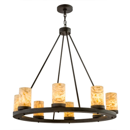 Meyda Tiffany Loxley Jadestone 8 Light 38" Wide Ring Chandelier