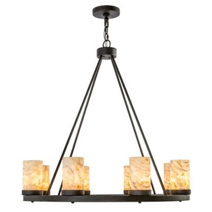 Meyda Tiffany Loxley Jadestone 8 Light 38" Wide Ring Chandelier