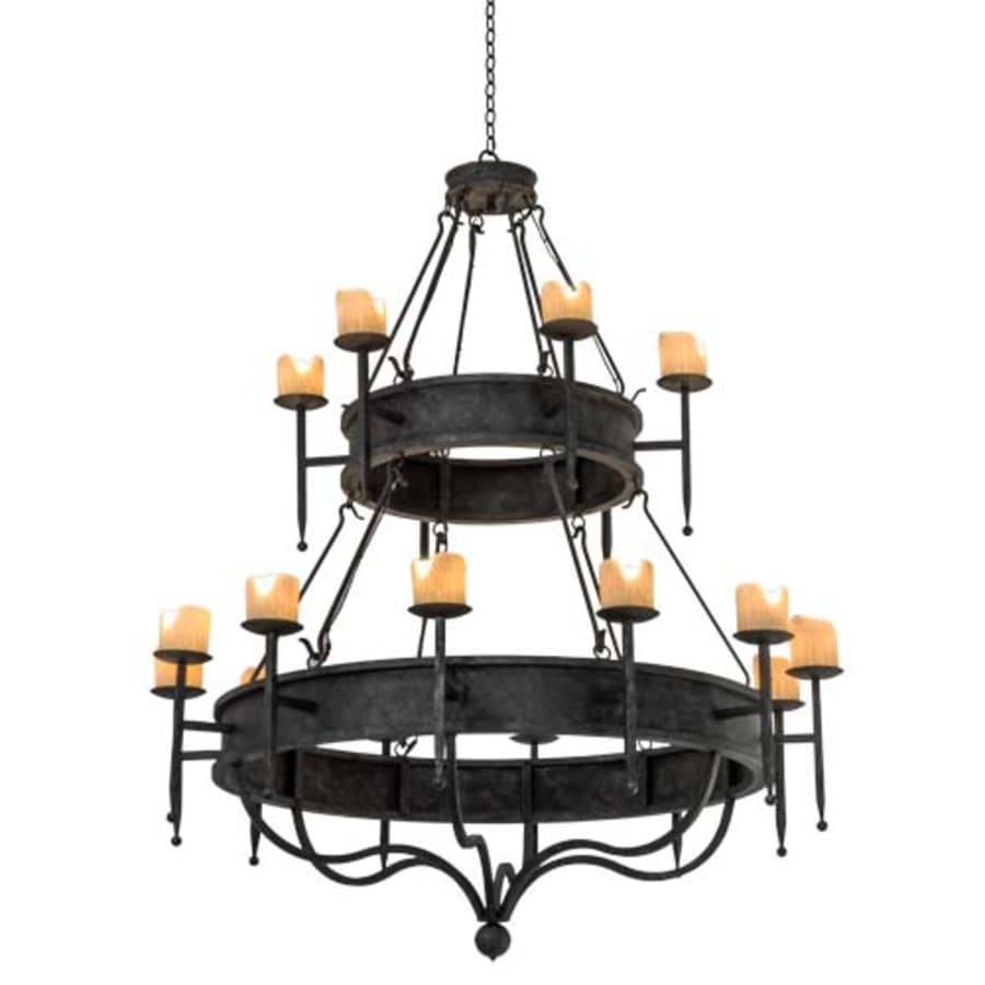 Meyda Tiffany Marta 18 Light 60" Wide Pillar Candle Ring Chandelier