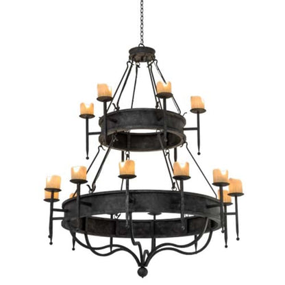 Meyda Tiffany Marta 18 Light 60" Wide Pillar Candle Ring Chandelier