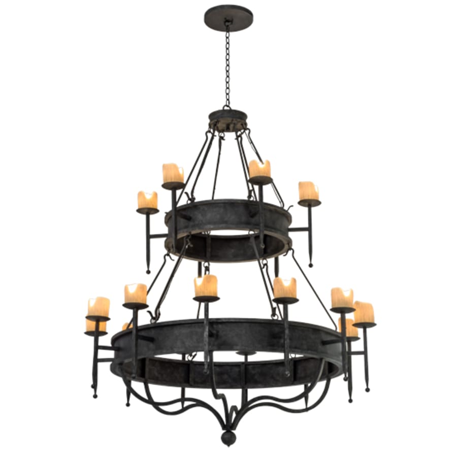 Meyda Tiffany Marta 18 Light 60" Wide Pillar Candle Ring Chandelier