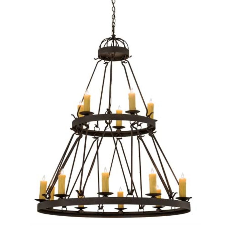 Meyda Tiffany Lakeshore 15 Light 48" Wide Taper Candle Ring Chandelier