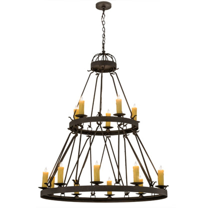 Meyda Tiffany Lakeshore 15 Light 48" Wide Taper Candle Ring Chandelier
