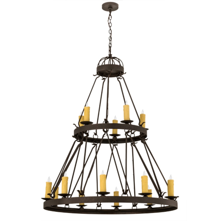 Meyda Tiffany Lakeshore 15 Light 48" Wide Taper Candle Ring Chandelier
