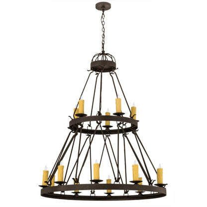 Meyda Tiffany Lakeshore 15 Light 48" Wide Taper Candle Ring Chandelier