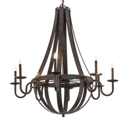 Meyda Tiffany Barrel Stave Metallo 8 Light 48" Wide Taper Candle Empire Chandelier
