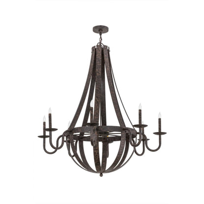 Meyda Tiffany Barrel Stave Metallo 8 Light 48" Wide Taper Candle Empire Chandelier