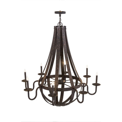Meyda Tiffany Barrel Stave Metallo 8 Light 48" Wide Taper Candle Empire Chandelier