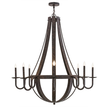 Meyda Tiffany Barrel Stave Metallo 8 Light 48" Wide Taper Candle Empire Chandelier