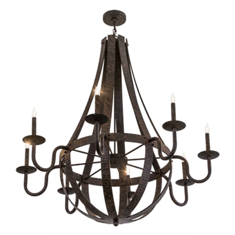 Meyda Tiffany Barrel Stave Metallo 8 Light 48" Wide Taper Candle Empire Chandelier