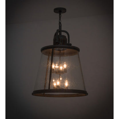 Meyda Tiffany Steadman 6 Light 26" Wide Taper Candle Pendant