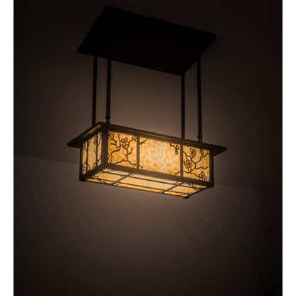 Meyda Tiffany Foliage 2 Light 24" Wide Linear Pendant