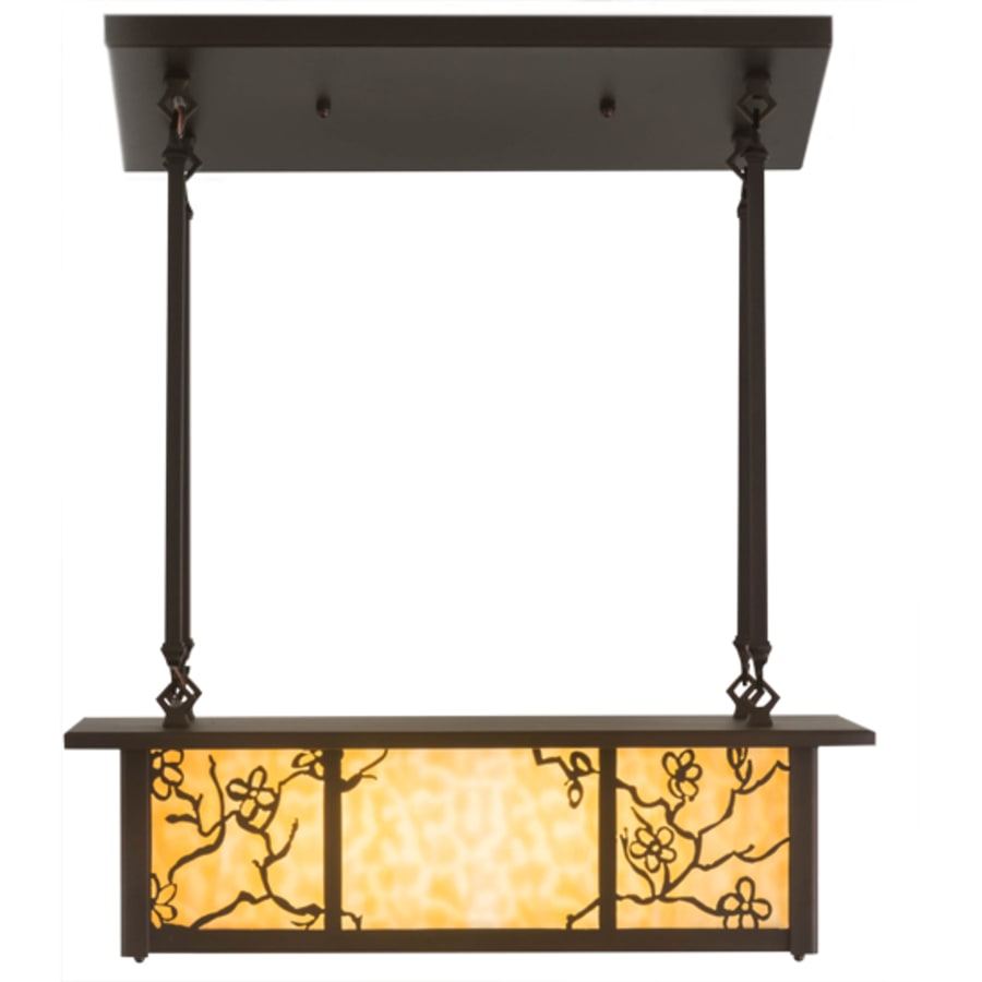 Meyda Tiffany Foliage 2 Light 24" Wide Linear Pendant