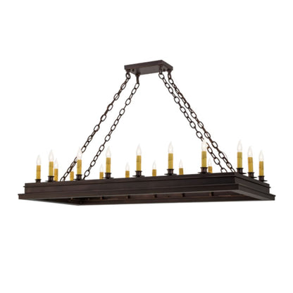 Meyda Tiffany Long Mezek 18 Light 48" Wide Taper Candle Linear Chandelier