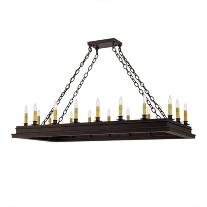 Meyda Tiffany Long Mezek 18 Light 48" Wide Taper Candle Linear Chandelier