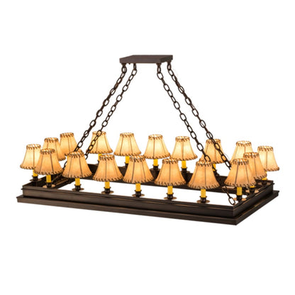 Meyda Tiffany Long Mezek 18 Light 51" Wide Linear Chandelier