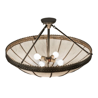 Meyda Tiffany Shansky 4 Light 31" Wide Semi-Flush Bowl Ceiling Fixture
