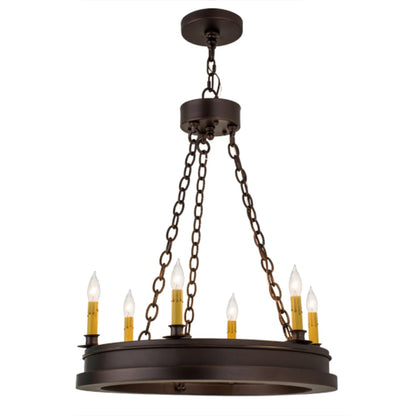 Meyda Tiffany Sullivan Ranch 6 Light 24" Wide Taper Candle Style Chandelier