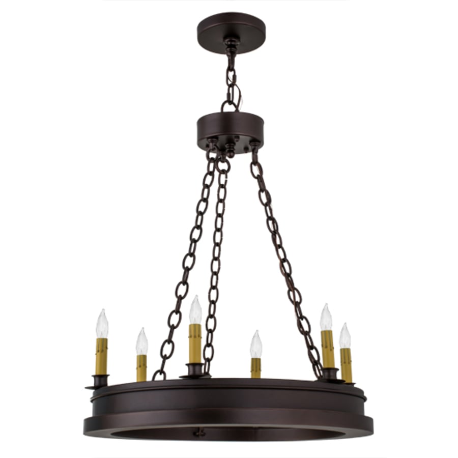 Meyda Tiffany Sullivan Ranch 6 Light 24" Wide Taper Candle Style Chandelier