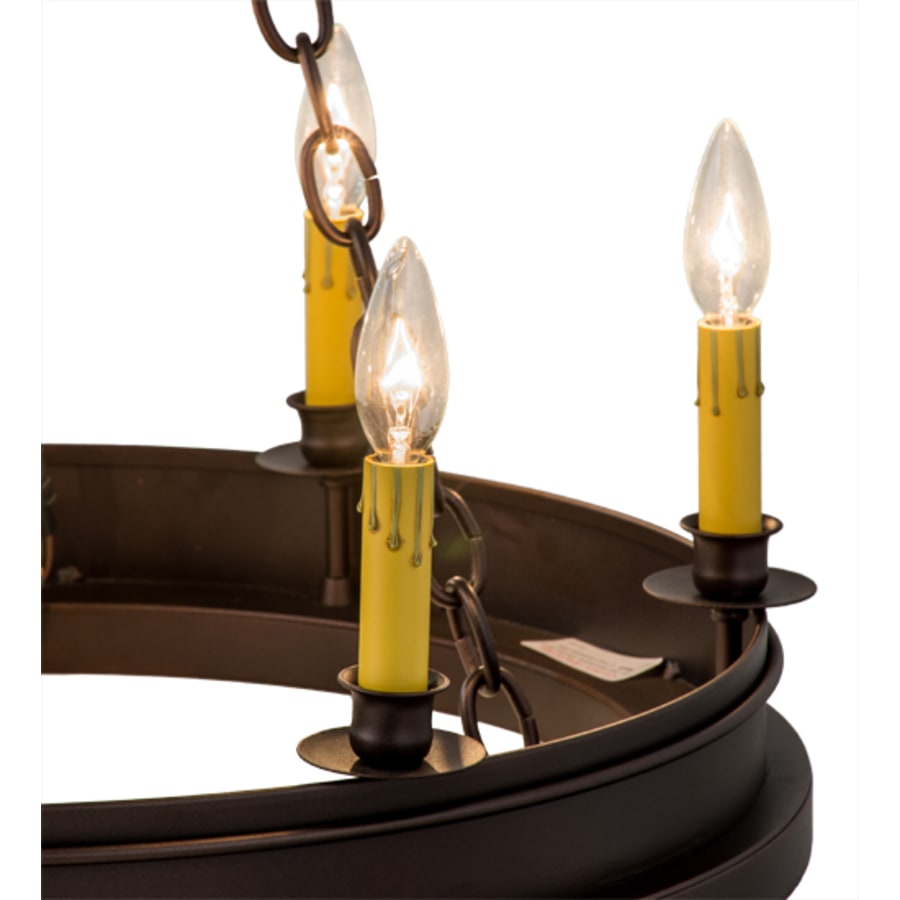 Meyda Tiffany Sullivan Ranch 6 Light 24" Wide Taper Candle Style Chandelier