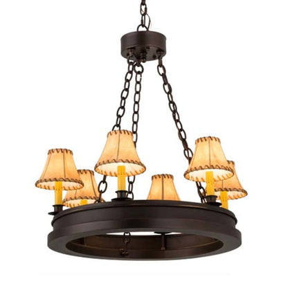 Meyda Tiffany Sullivan Ranch 6 Light 28" Wide Ring Chandelier