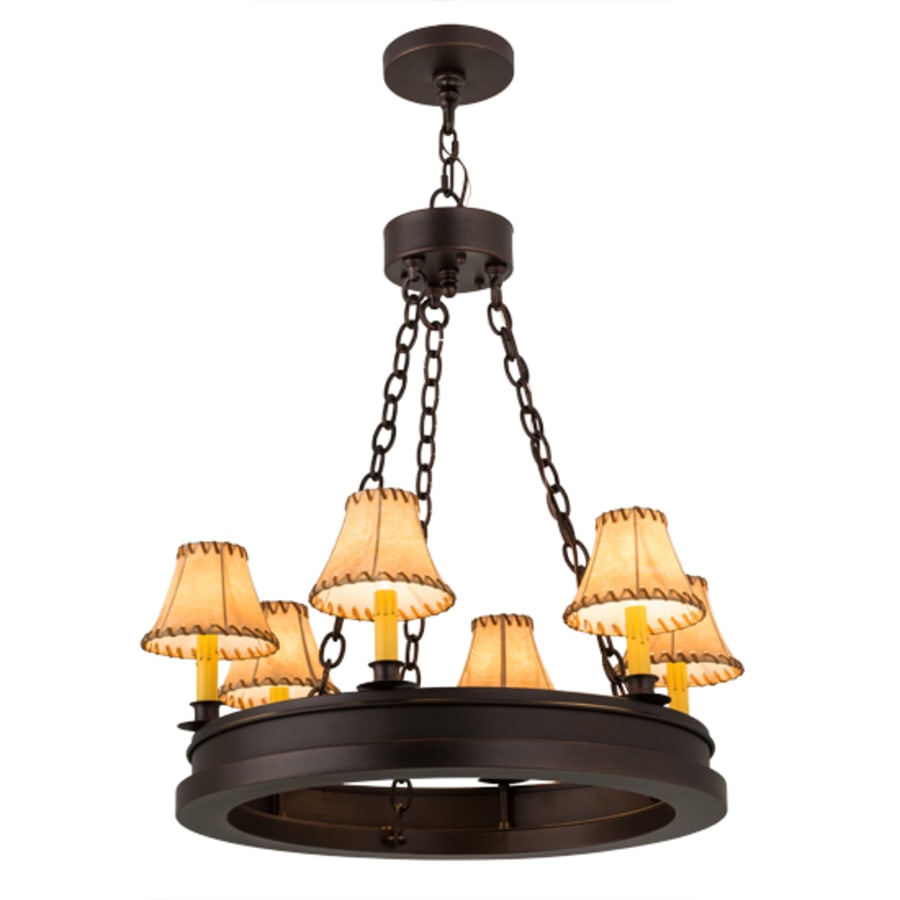 Meyda Tiffany Sullivan Ranch 6 Light 28" Wide Ring Chandelier