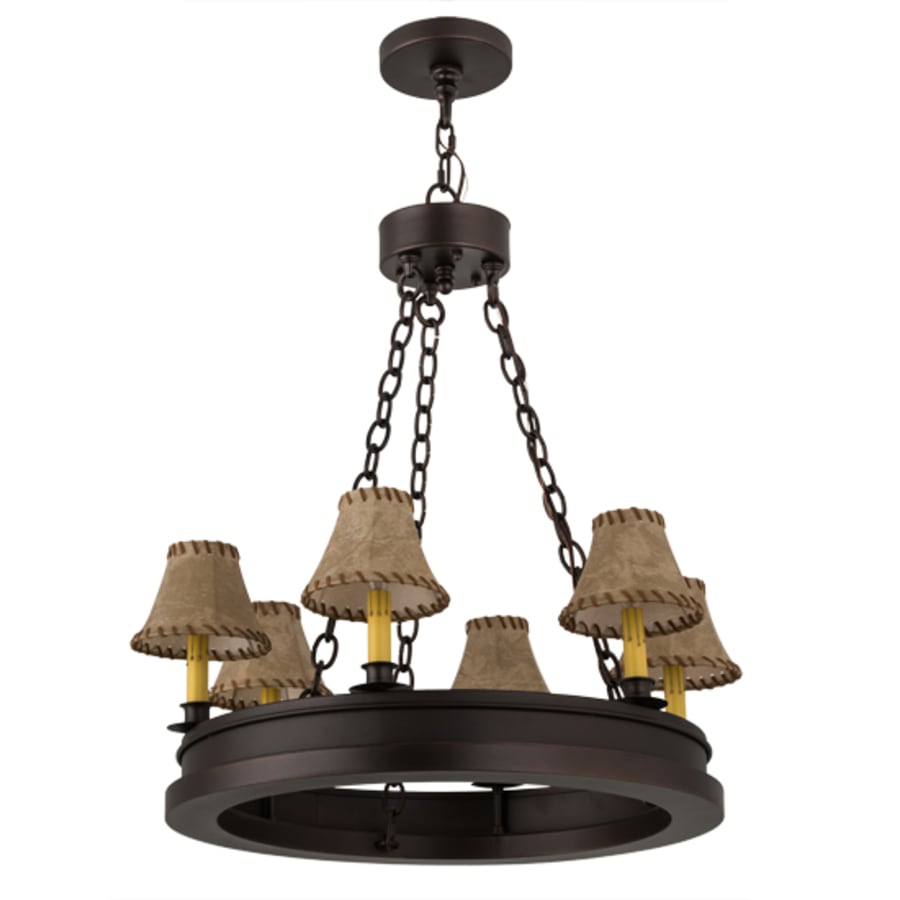 Meyda Tiffany Sullivan Ranch 6 Light 28" Wide Ring Chandelier