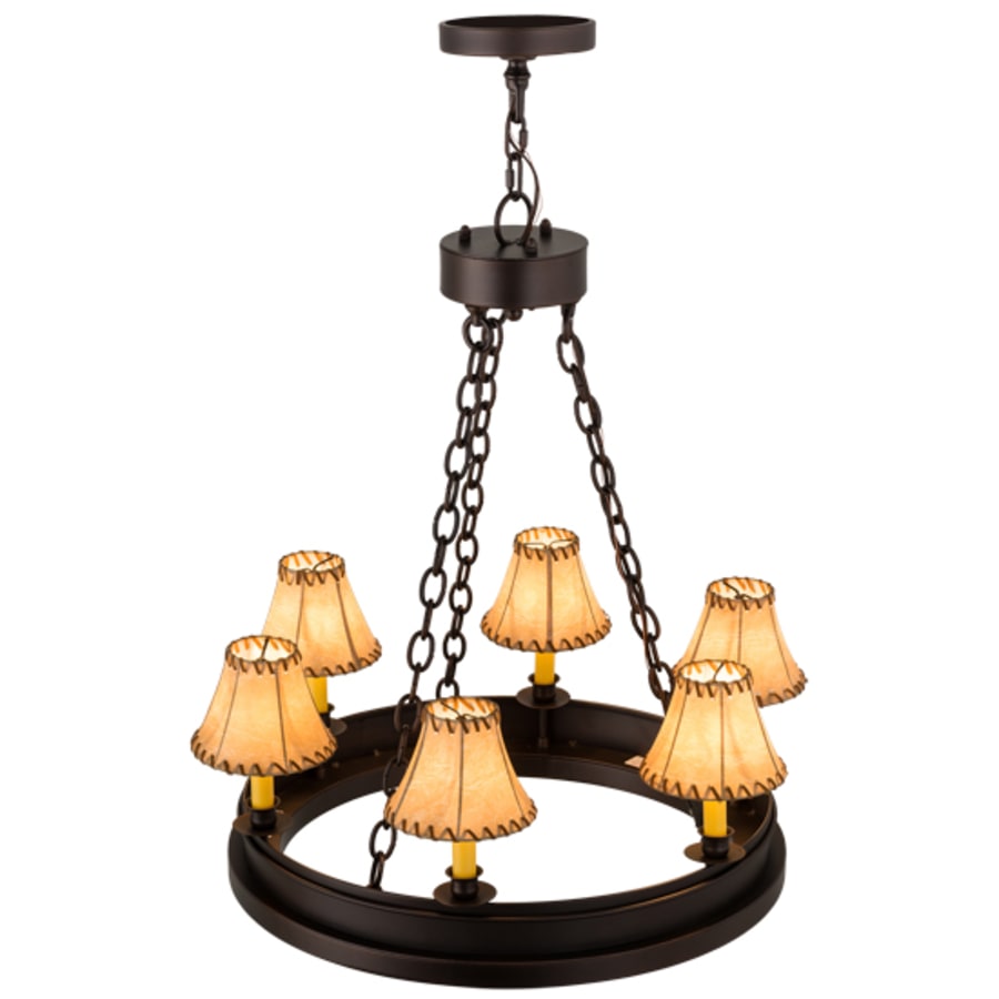Meyda Tiffany Sullivan Ranch 6 Light 28" Wide Ring Chandelier