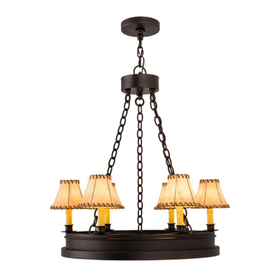 Meyda Tiffany Sullivan Ranch 6 Light 28" Wide Ring Chandelier