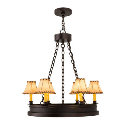 Meyda Tiffany Sullivan Ranch 6 Light 28" Wide Ring Chandelier