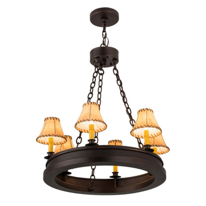 Meyda Tiffany Sullivan Ranch 6 Light 28" Wide Ring Chandelier