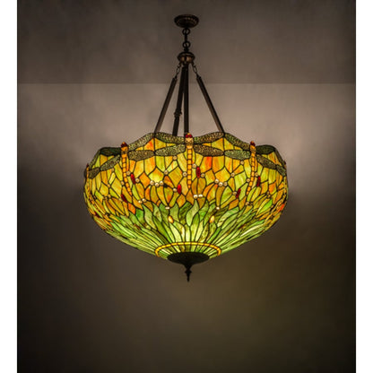 Meyda Tiffany Tiffany Hanginghead Dragonfly 4 Light 38" Wide Pendant