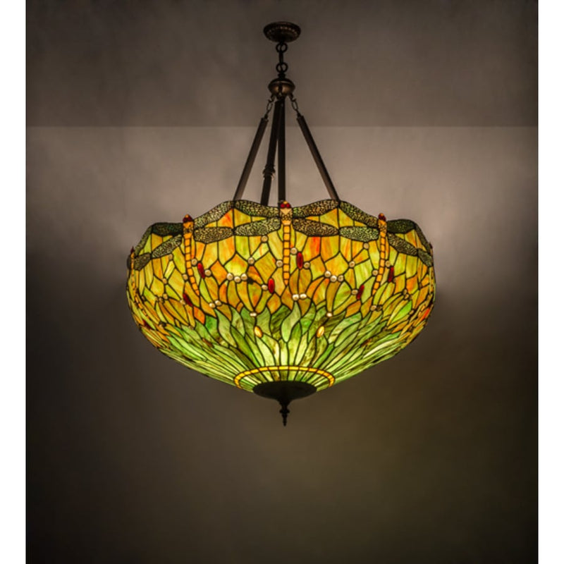 Meyda Tiffany Tiffany Hanginghead Dragonfly 4 Light 38" Wide Pendant