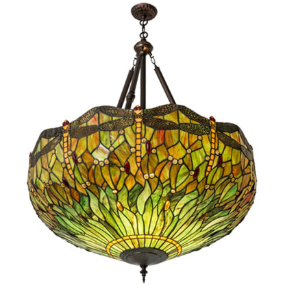 Meyda Tiffany Tiffany Hanginghead Dragonfly 4 Light 38" Wide Pendant