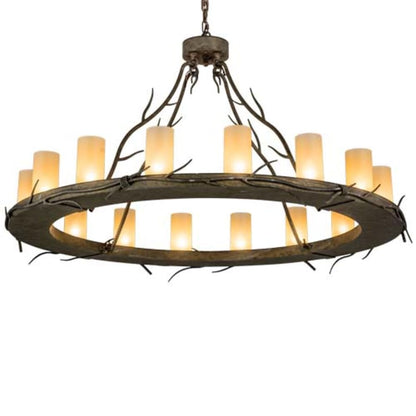 Meyda Tiffany Loxley Branches 16 Light 49" Wide Ring Chandelier