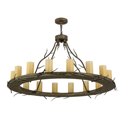 Meyda Tiffany Loxley Branches 16 Light 49" Wide Ring Chandelier