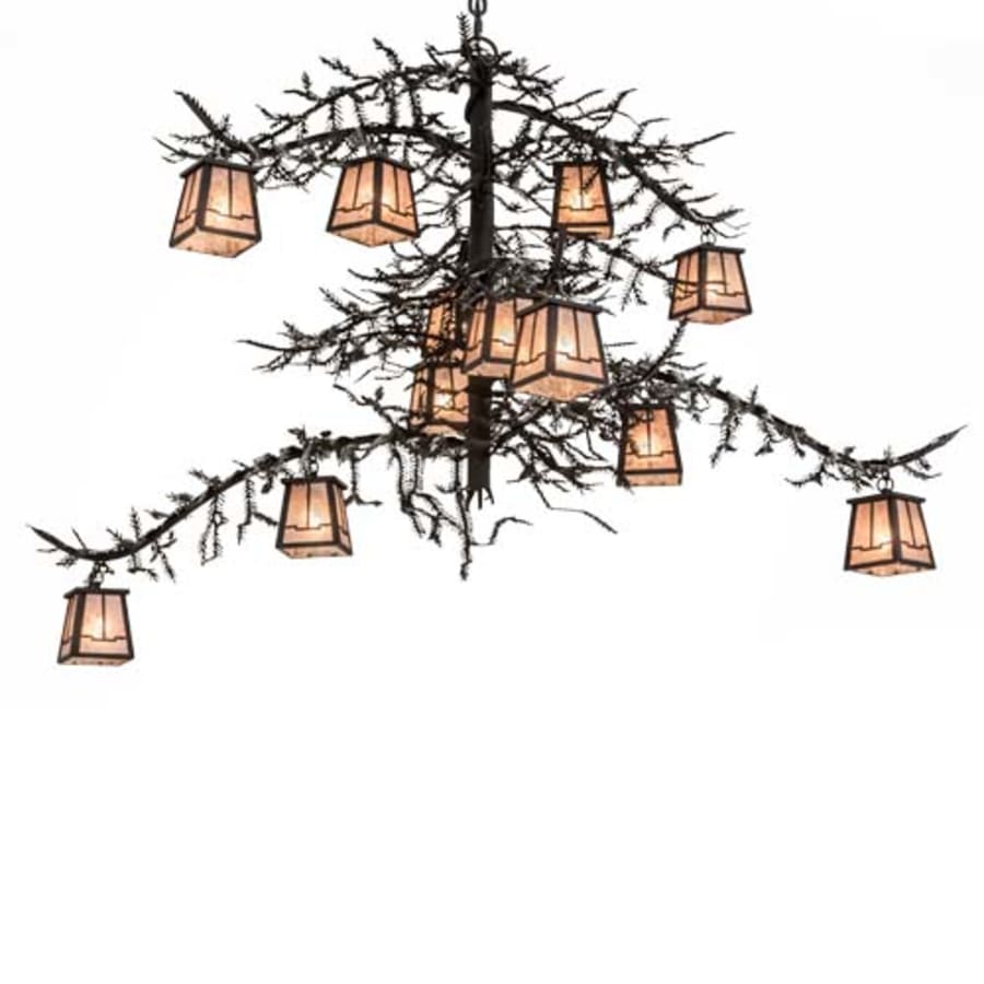 Meyda Tiffany Pine Branch Valley View 12 Light 48" Wide Chandelier