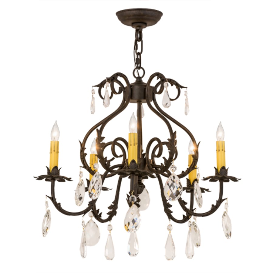 Meyda Tiffany Chantilly 5 Light 24" Wide Crystal Candle Style Chandelier